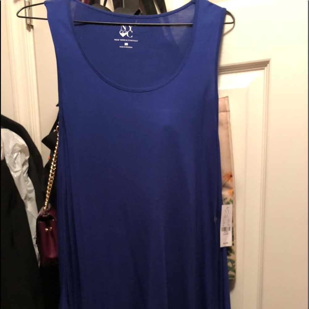 Soft tank top, blue, flowy